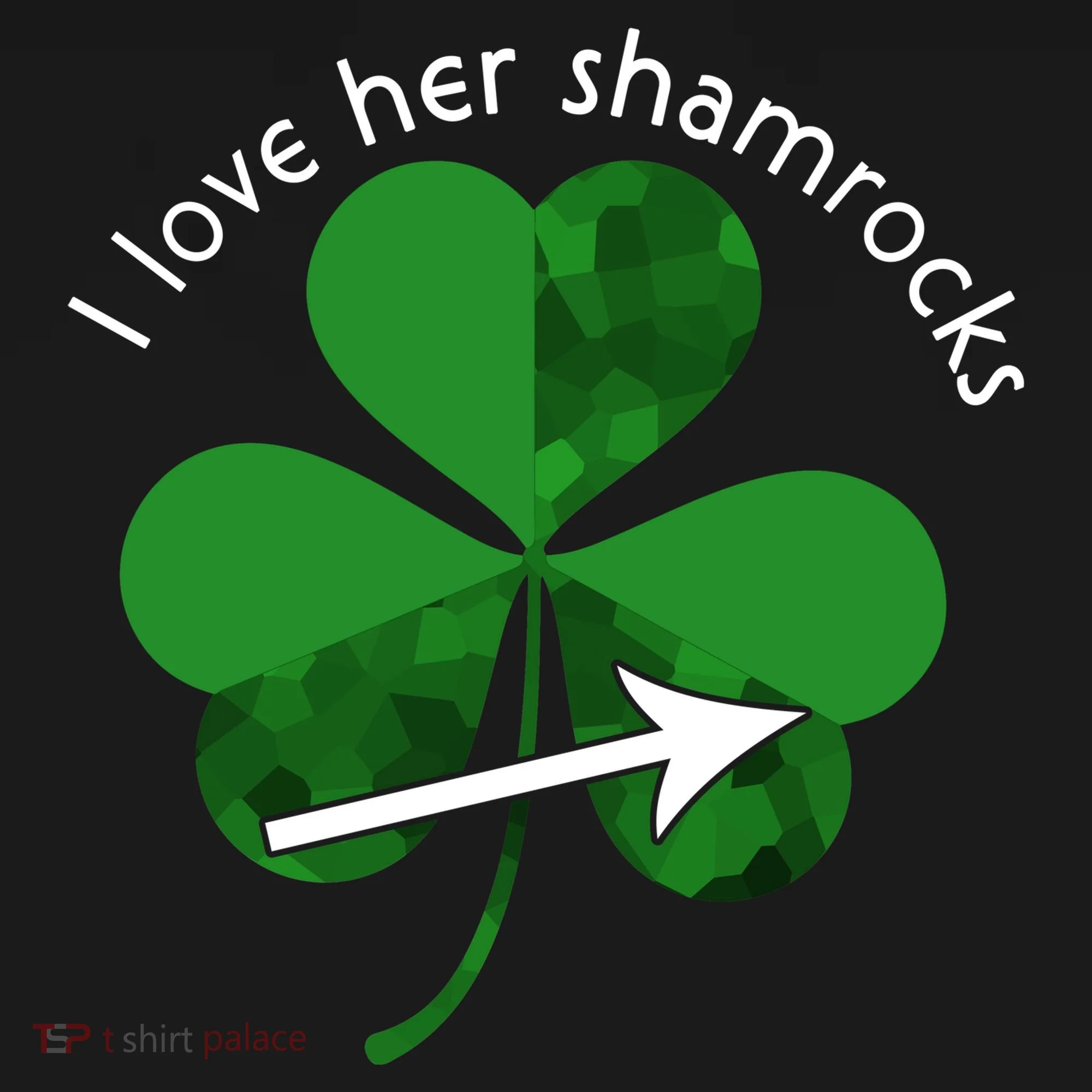 I Love Her Shamrocks Ornament