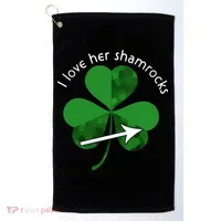 I Love Her Shamrocks Golf Towel thumb 0