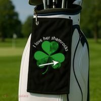 I Love Her Shamrocks Golf Towel thumb 2