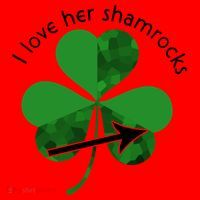 I Love Her Shamrocks Santa Hat thumb 1