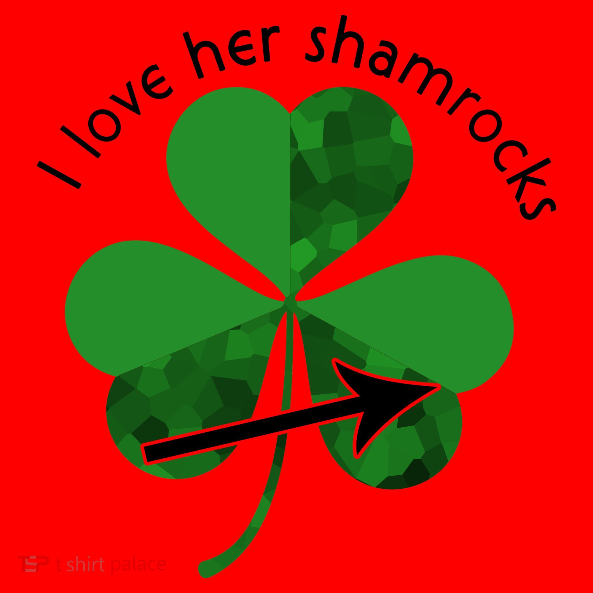 I Love Her Shamrocks Santa Hat