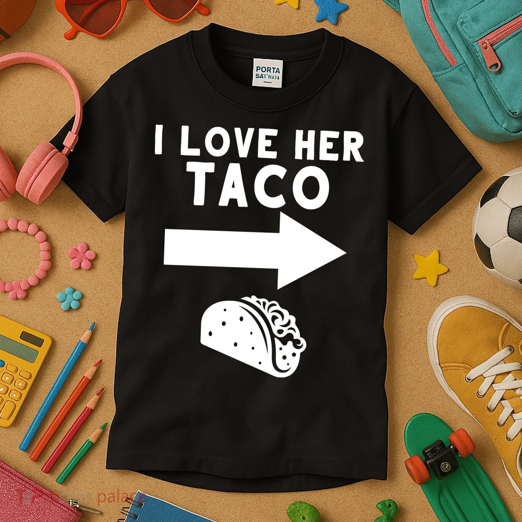 I Love Her Taco Kids T-Shirt