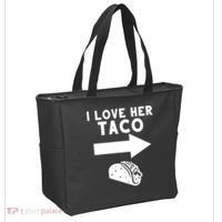I Love Her Taco Tote Bag thumb 2