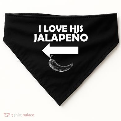 I Love His Jalapeno  USA-Made Doggie Bandana