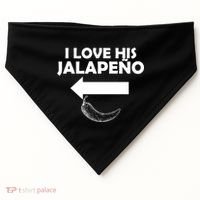 I Love His Jalapeno  USA-Made Doggie Bandana thumb 0