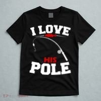 I Love His Pole Funny Fishing Matching T-Shirt thumb 5