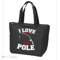 I Love His Pole Funny Fishing Matching Tote Bag thumb 3