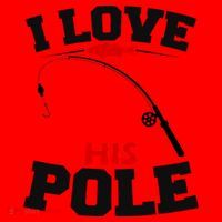 I Love His Pole Funny Fishing Matching Santa Hat thumb 1