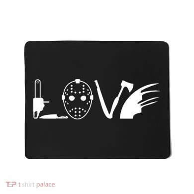 I Love Horror Movies Scary Mousepad