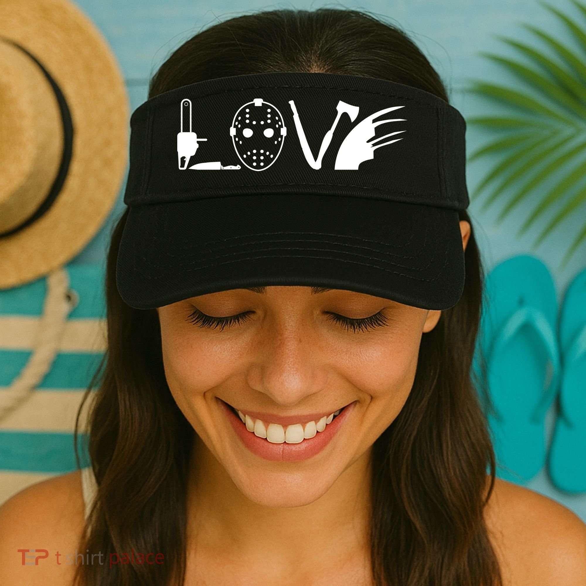 I Love Horror Movies Scary Visor