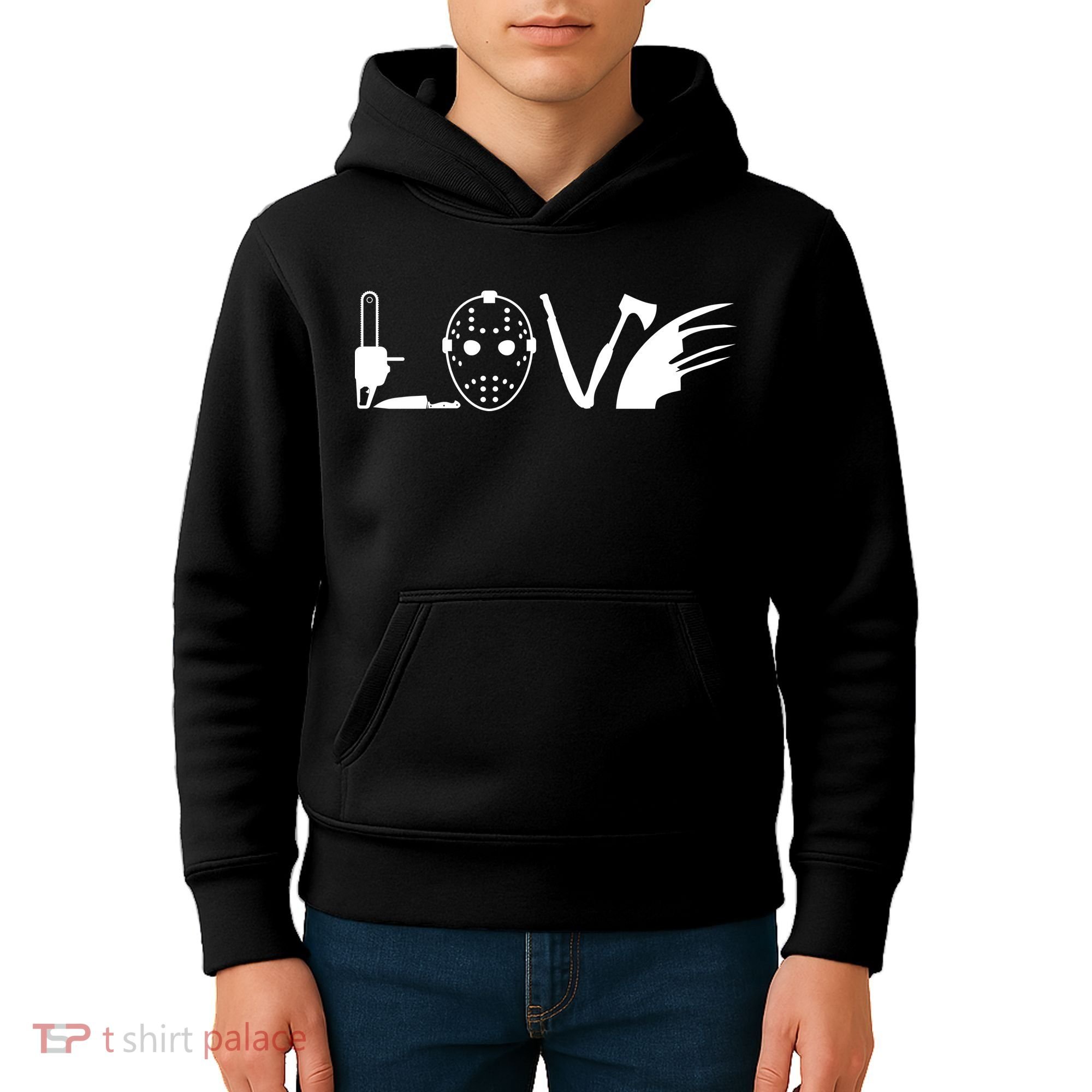 I Love Horror Movies Scary Kids Hoodie