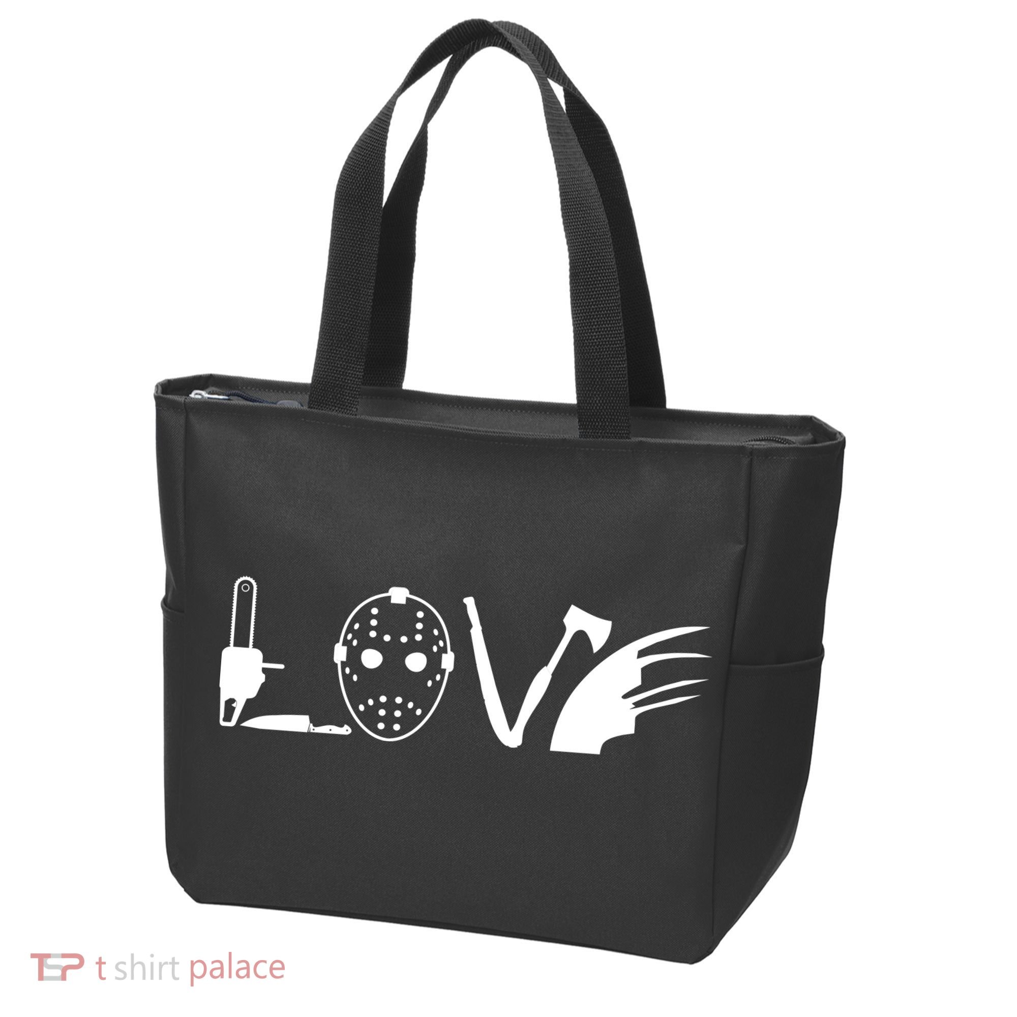 I Love Horror Movies Scary Tote Bag