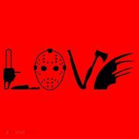 I Love Horror Movies Scary Santa Hat thumb 1