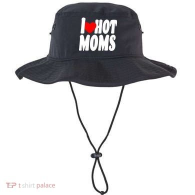I Love Hot Moms Heart Hot Mothers Bucket Hat