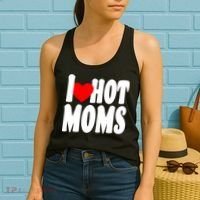 I Love Hot Moms Heart Hot Mothers Women's Tank Top thumb 2