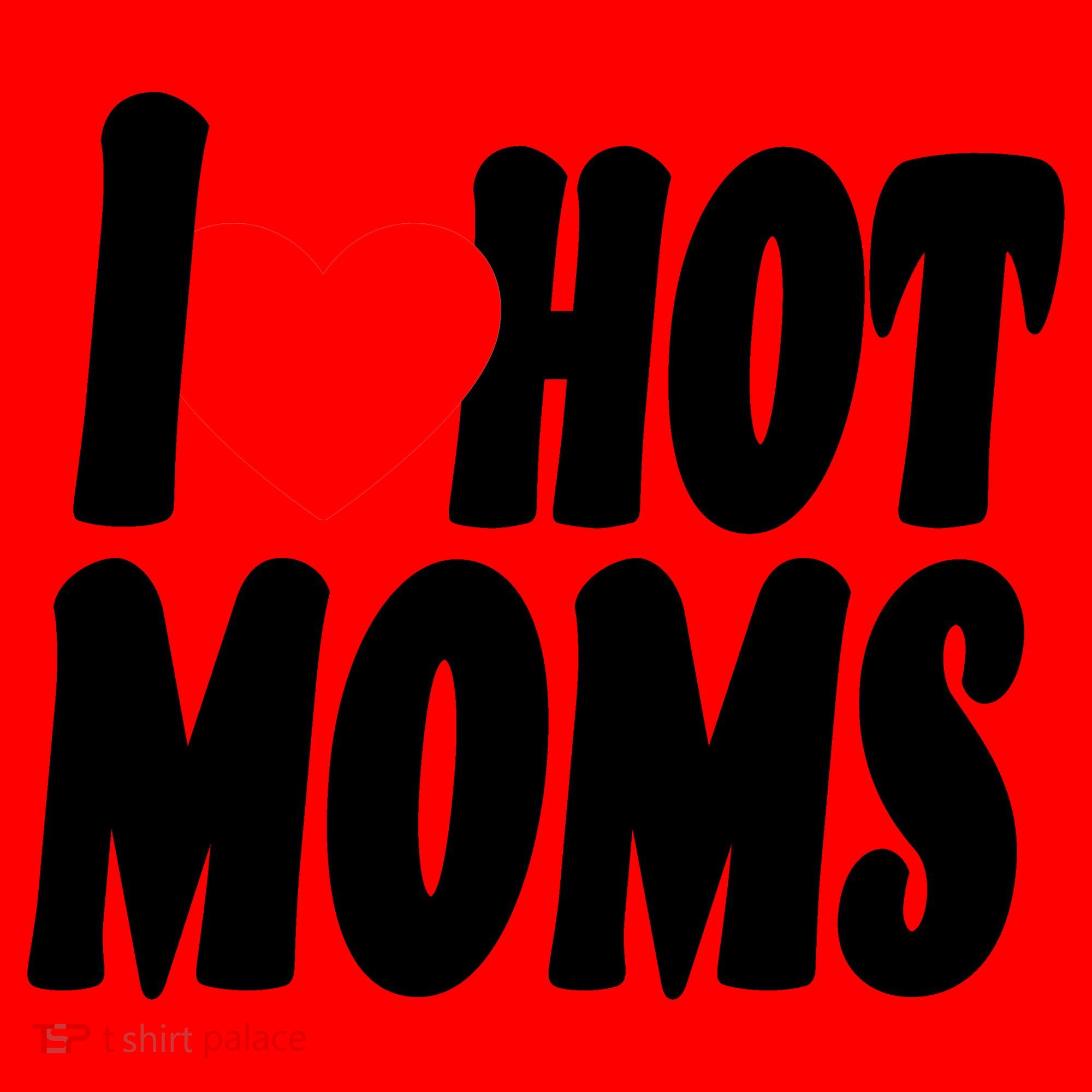 I Love Hot Moms Heart Hot Mothers Santa Hat