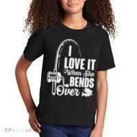 I Love It When She Bends Over Fishing Joke Kids T-Shirt thumb 2