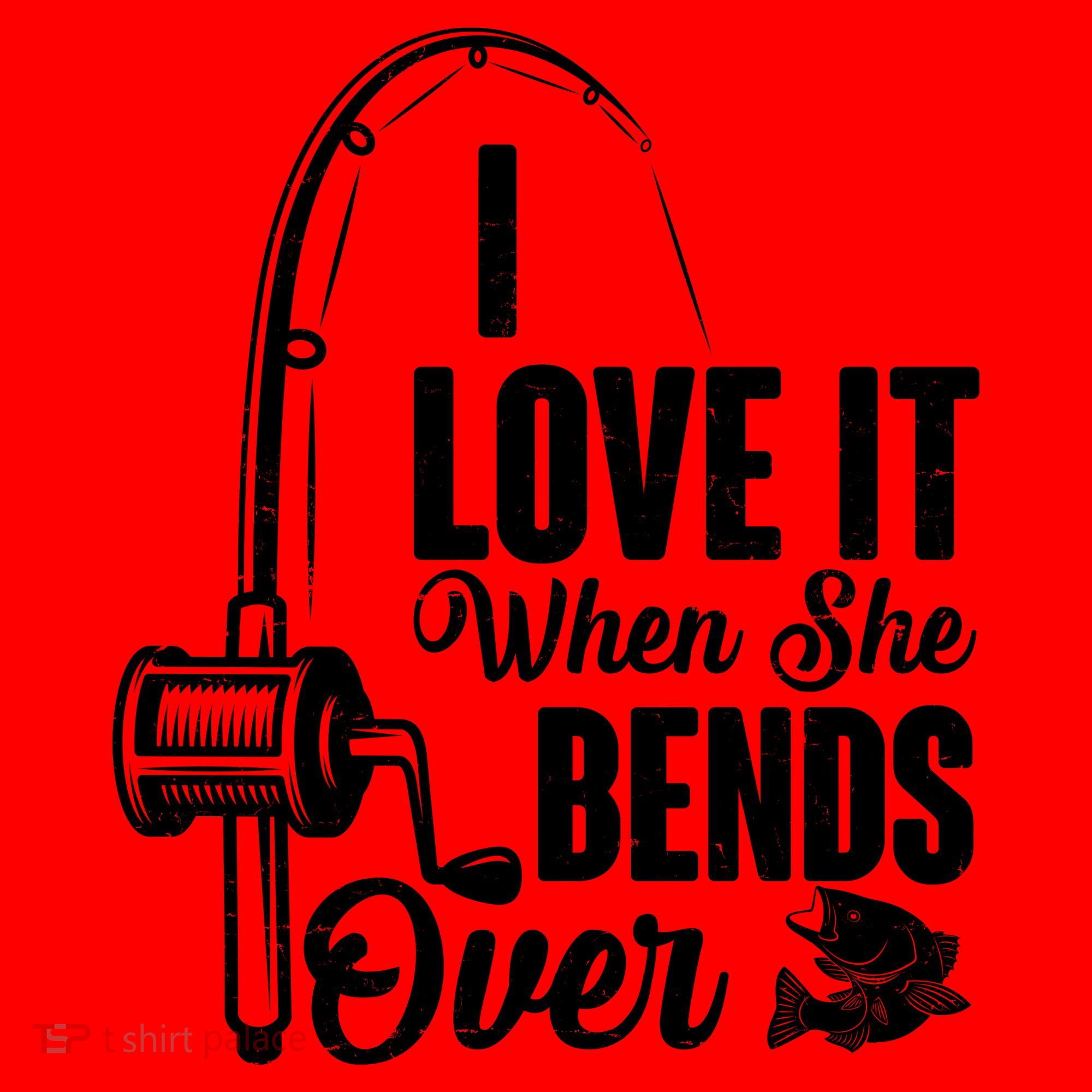 I Love It When She Bends Over Fishing Joke Santa Hat