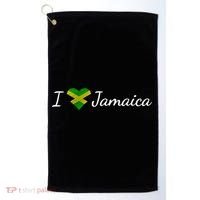 I Love Jamaica Golf Towel thumb 0