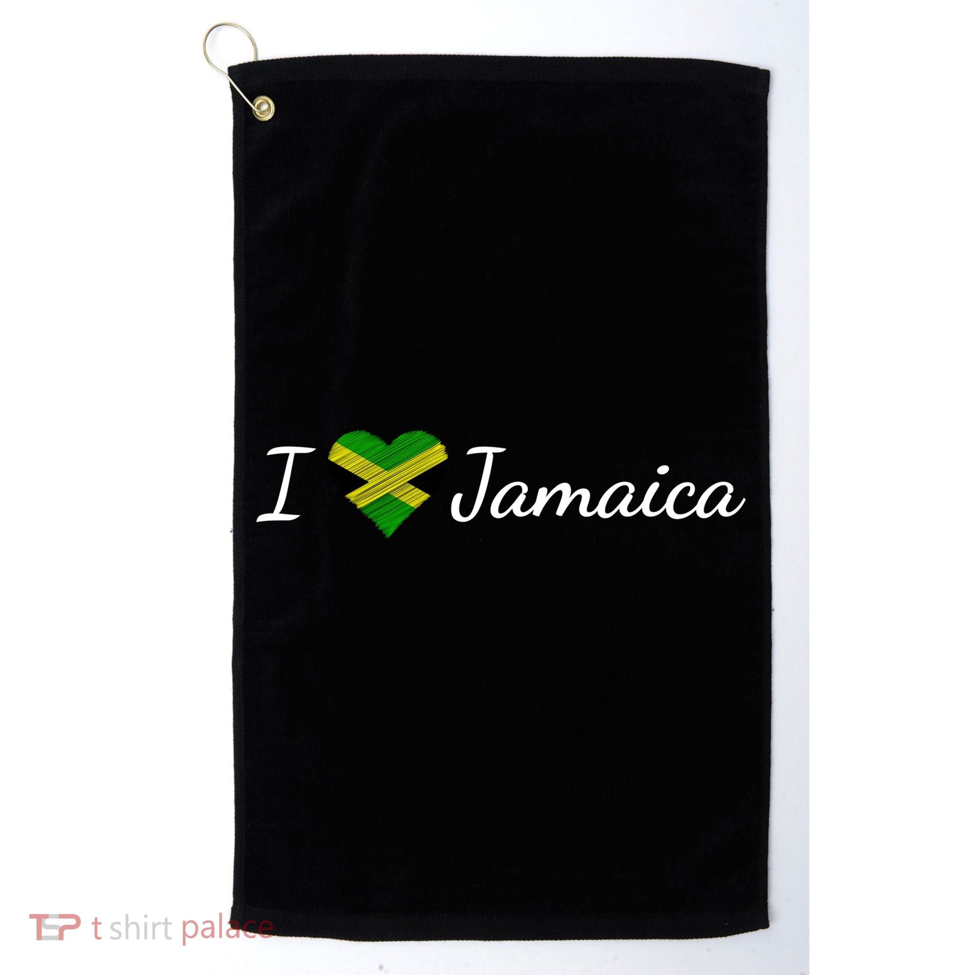 I Love Jamaica Golf Towel