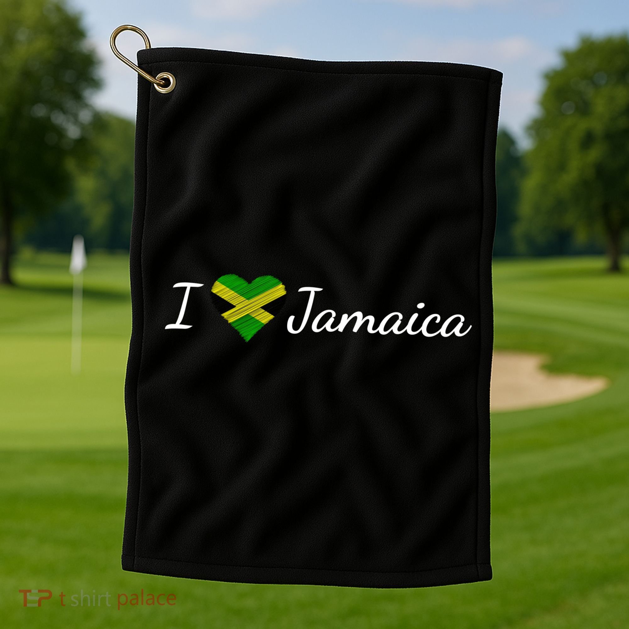 I Love Jamaica Golf Towel