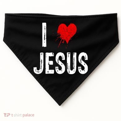I Love Jesus USA-Made Doggie Bandana