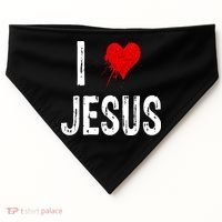 I Love Jesus USA-Made Doggie Bandana thumb 0