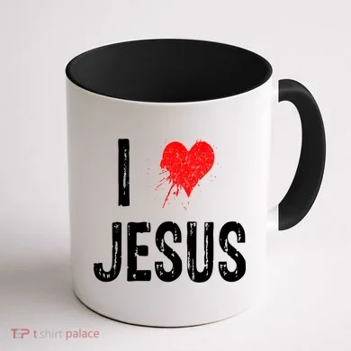 I Love Jesus Coffee Mug back