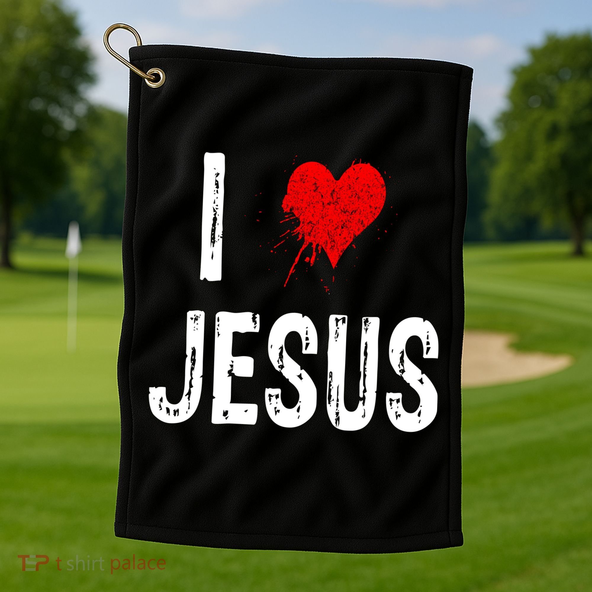 I Love Jesus Golf Towel