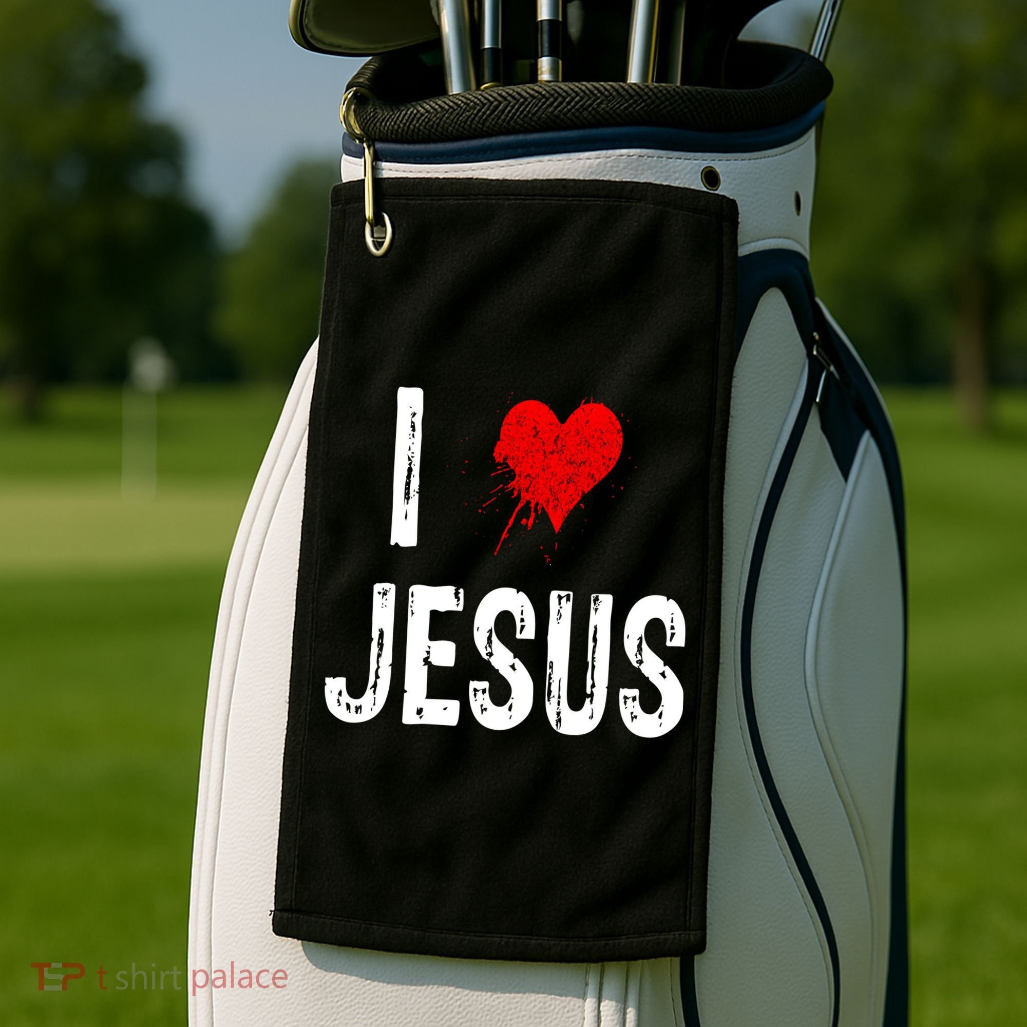 I Love Jesus Golf Towel