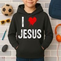 I Love Jesus Kids Hoodie thumb 2