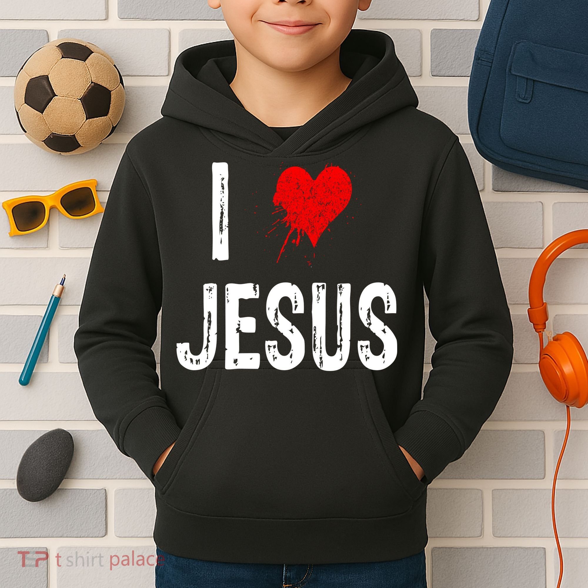 I Love Jesus Kids Hoodie