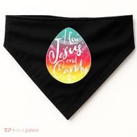 I Love Jesus And Candy USA-Made Doggie Bandana thumb 0