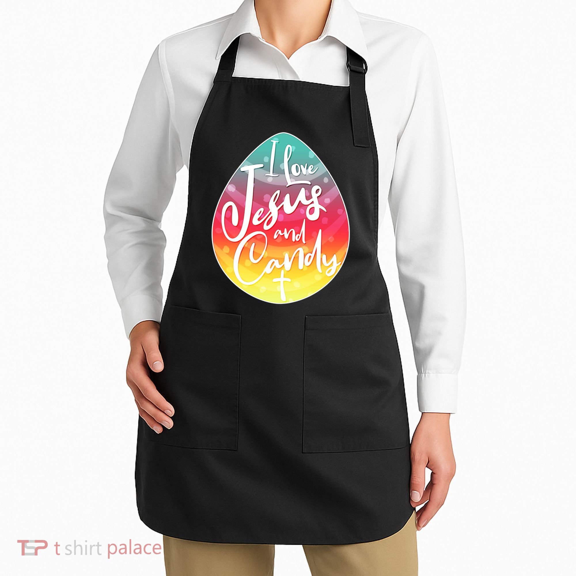 I Love Jesus And Candy Apron
