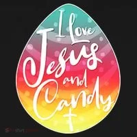 I Love Jesus And Candy Bucket Hat thumb 4