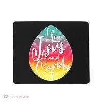 I Love Jesus And Candy Mousepad thumb 0