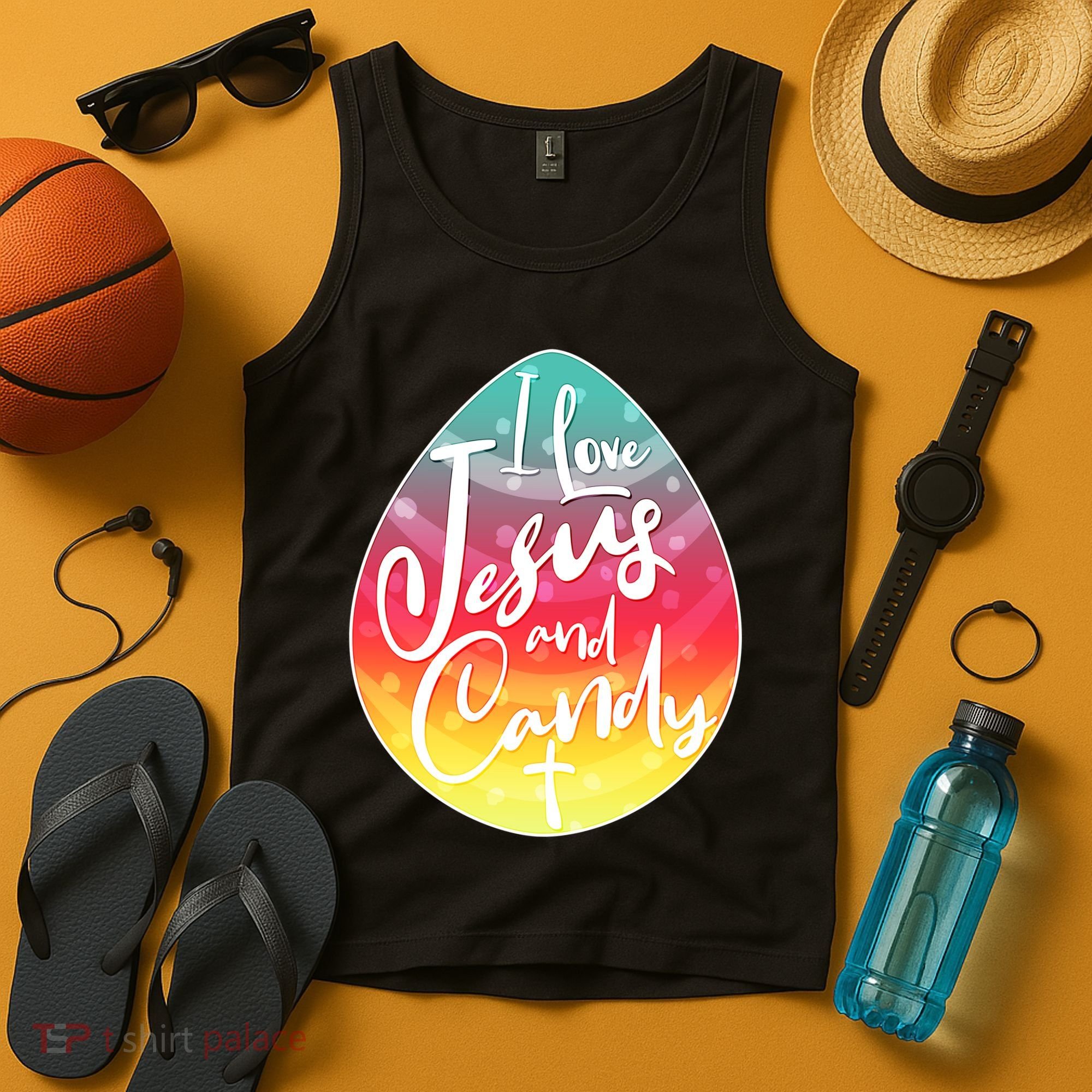 I Love Jesus And Candy Tank Top