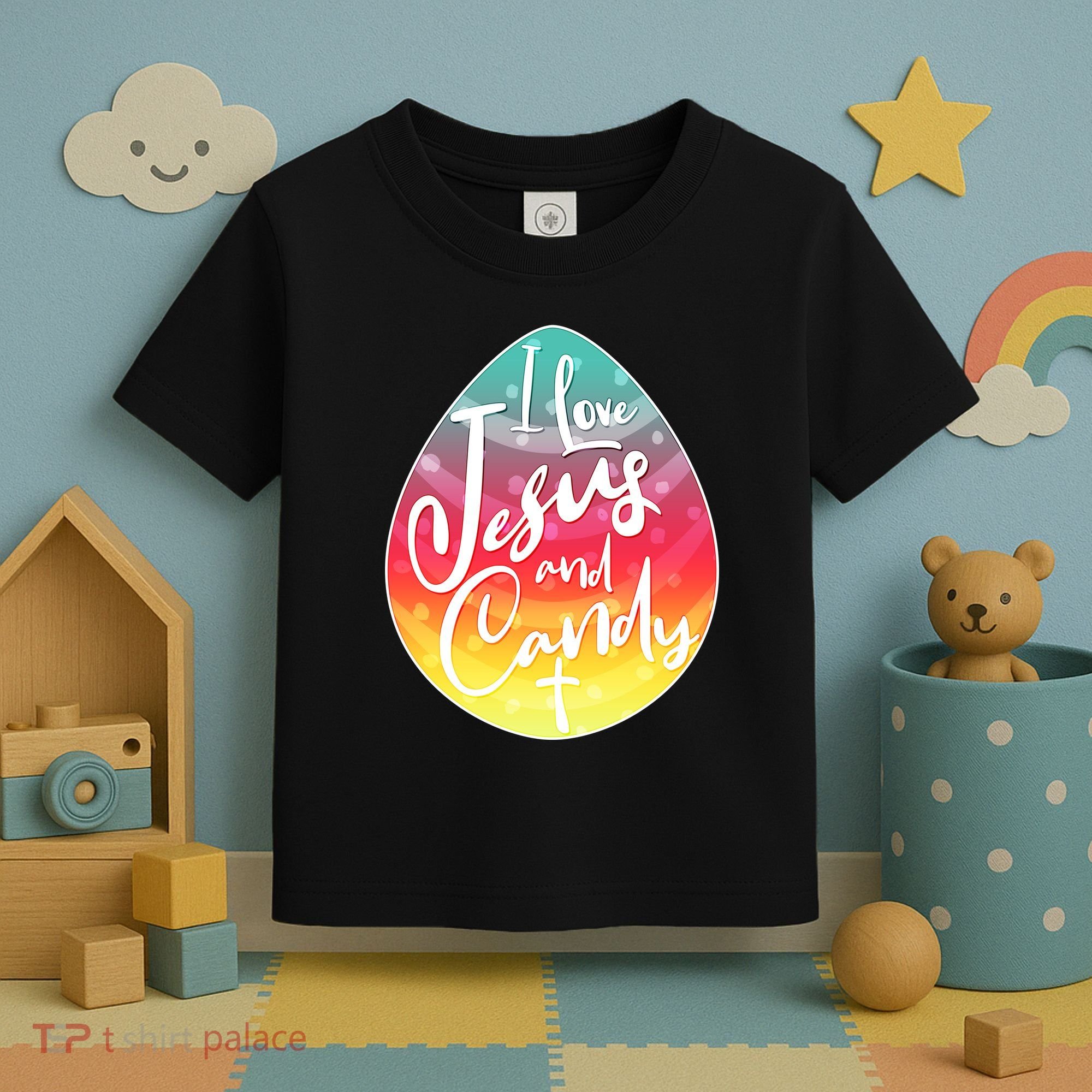 I Love Jesus And Candy Toddler T-Shirt