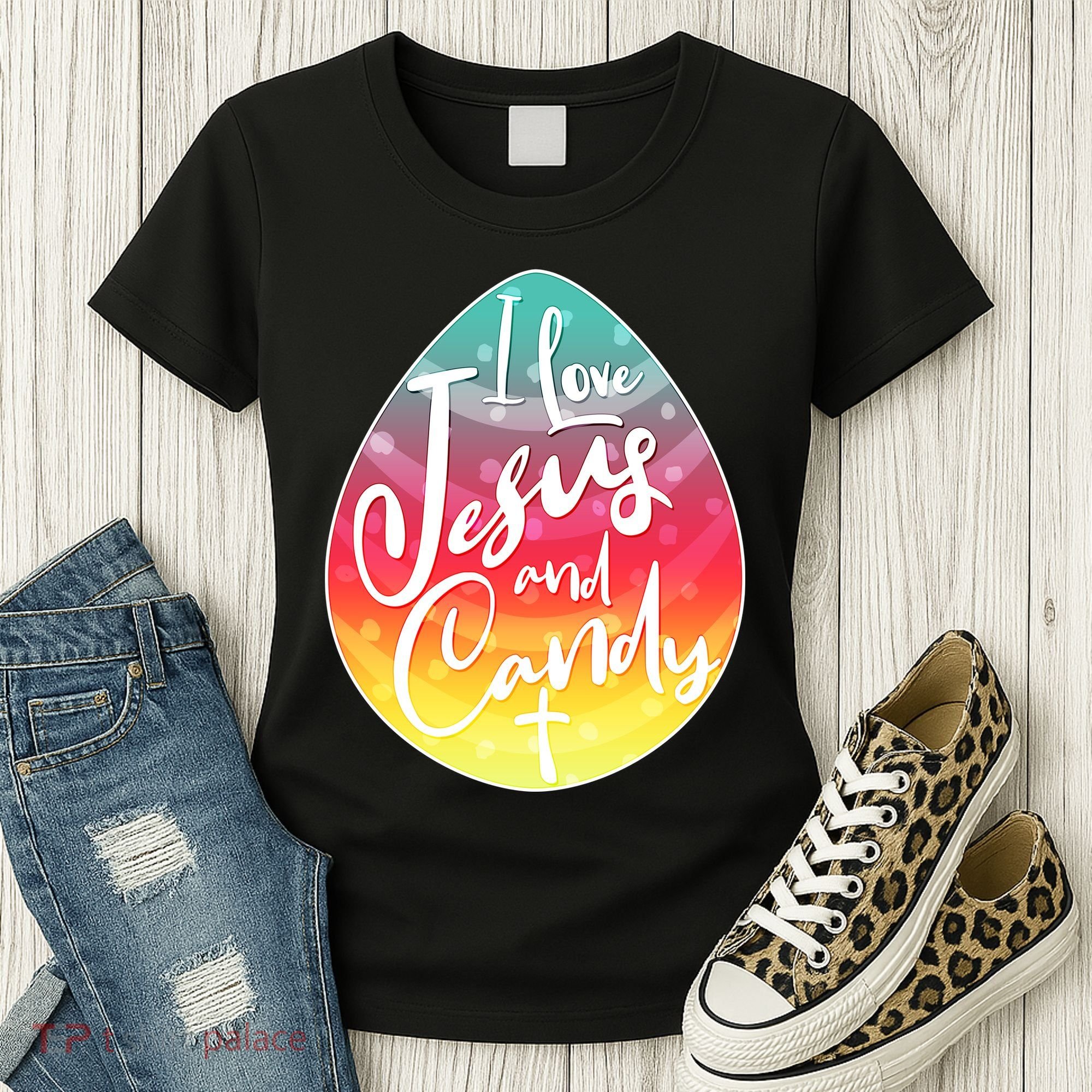 I Love Jesus And Candy Women's T-Shirt