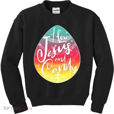 I Love Jesus And Candy Kids Sweatshirt