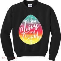 I Love Jesus And Candy Kids Sweatshirt thumb 0