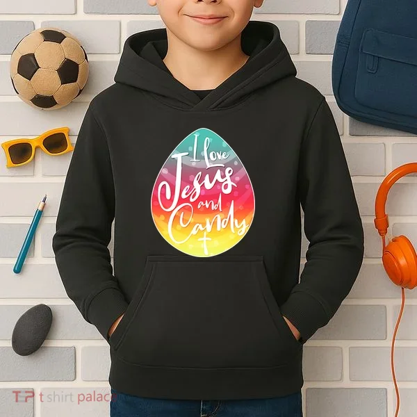 I Love Jesus And Candy Kids Hoodie
