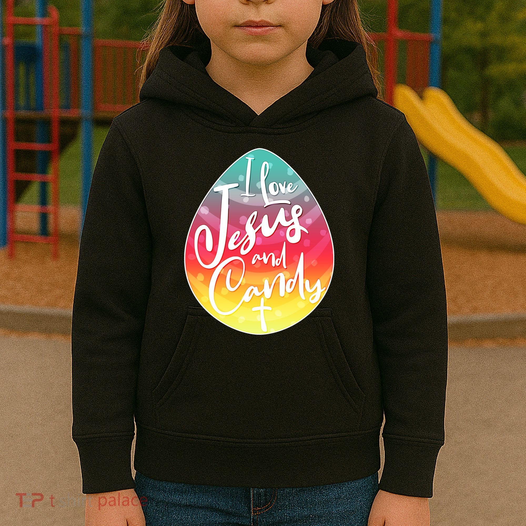 I Love Jesus And Candy Kids Hoodie