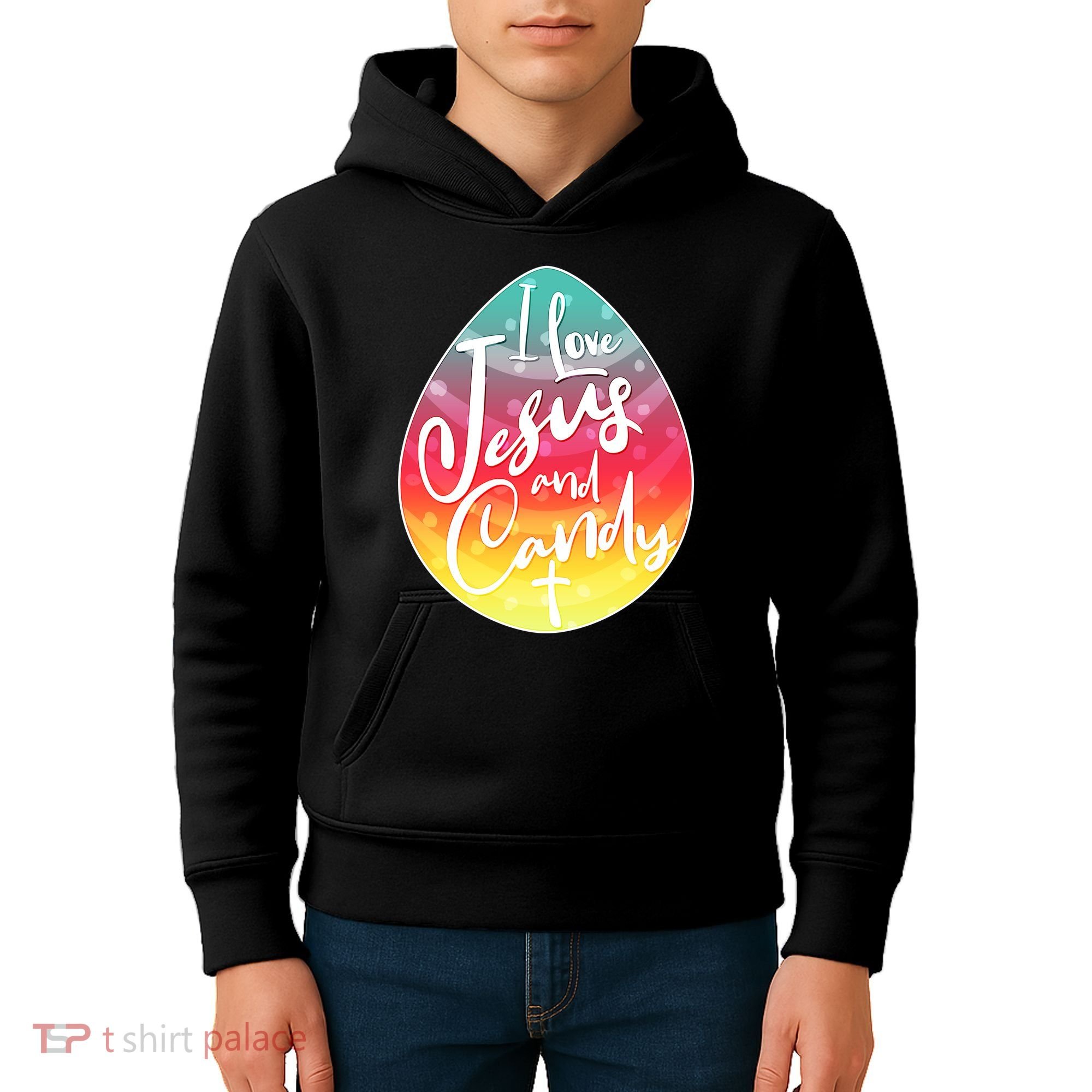 I Love Jesus And Candy Kids Hoodie