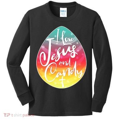 I Love Jesus And Candy Kids Long Sleeve Shirt