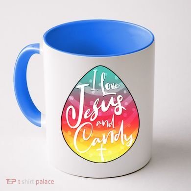 I Love Jesus And Candy Coffee Mug