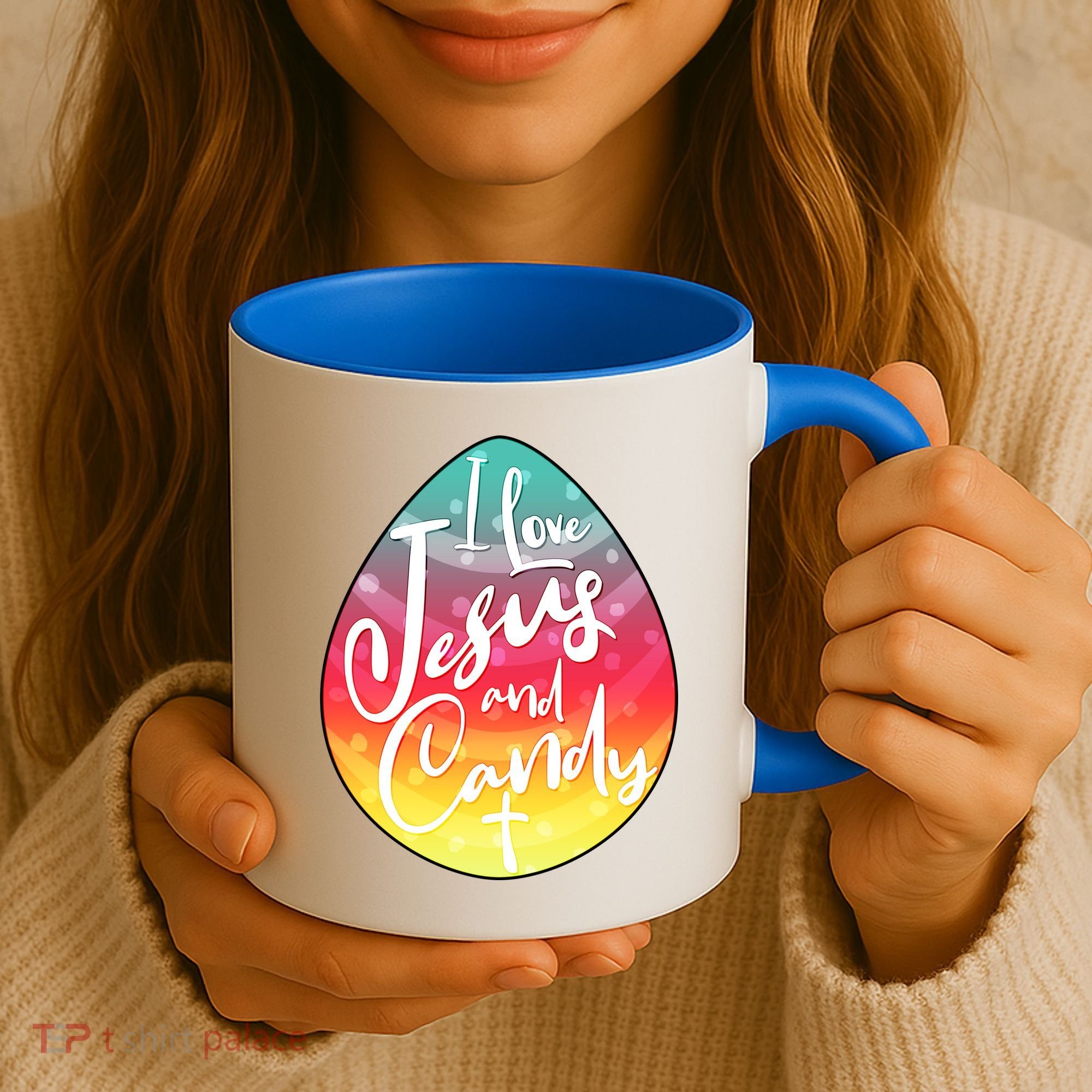 I Love Jesus And Candy Coffee Mug