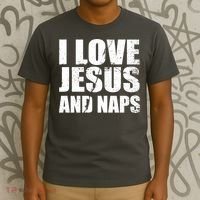 I Love Jesus And Naps T-Shirt thumb 3