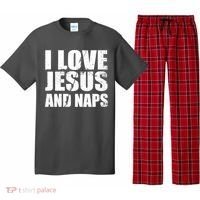 I Love Jesus And Naps Pajama Set thumb 0