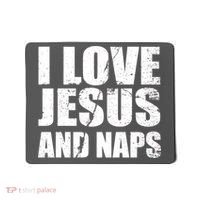 I Love Jesus And Naps Mousepad thumb 0